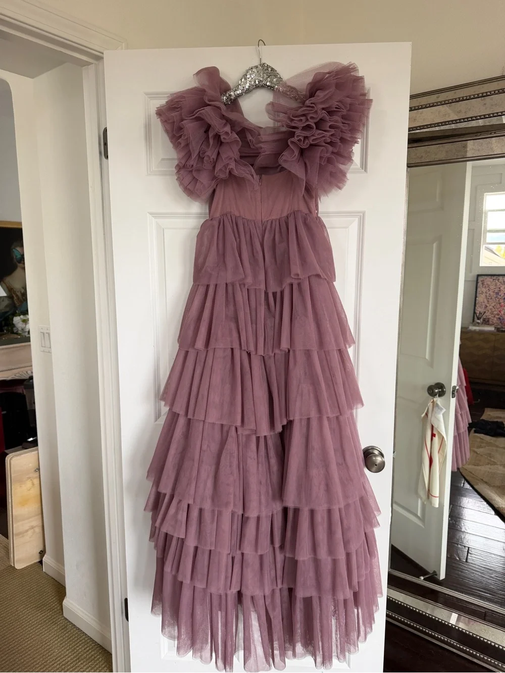 Joyfolie Impact Girls' Ruffled Tulle Dress in Orchid